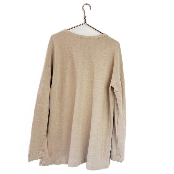 J.Jill Pure Jill Organic Cotton Tan V Neck Tunic Sweater Womens Medium Tall - Picture 7 of 7